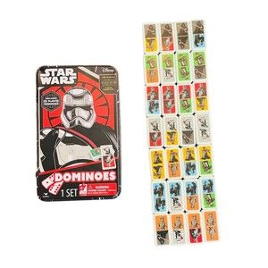 Disney Star Wars The Force Awakens Dominoes Set in Collectible Metal Tin Box